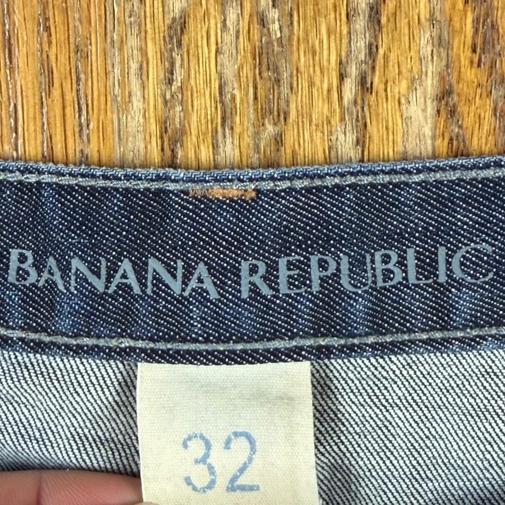 Banana Republic Mens Dark Straight Blue Jeans 32 Classic Denim Pants Y2K